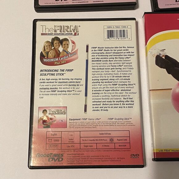 The Firm DVDs Lot Of 4 Ab Sculpt, Cardio Sculpt, Max Cardio Burn, Ball - Picture 8 of 11